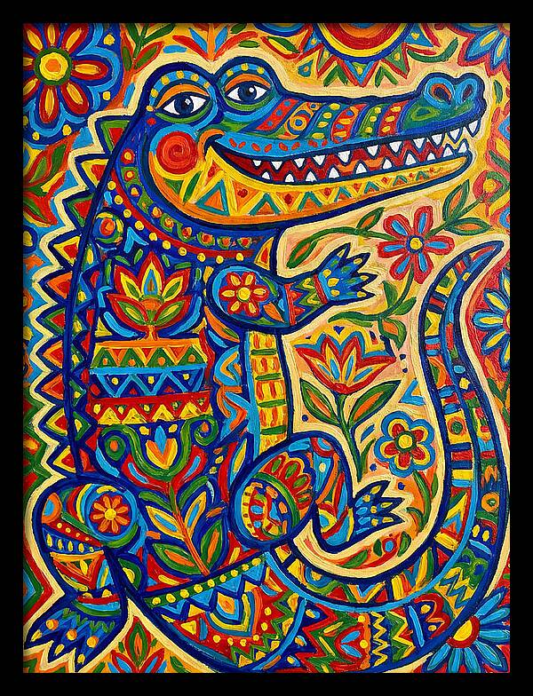 Crocodile Folk Art