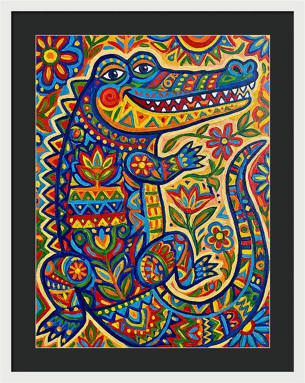 Crocodile Folk Art