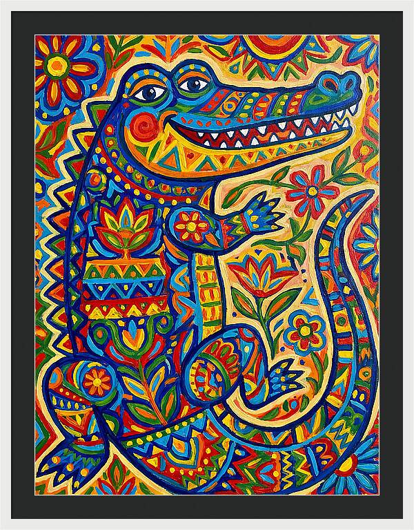 Crocodile Folk Art