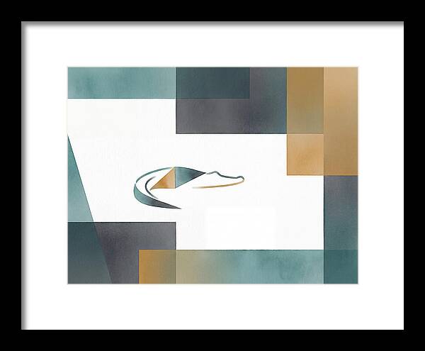 Crocodile In Abstract Harmony