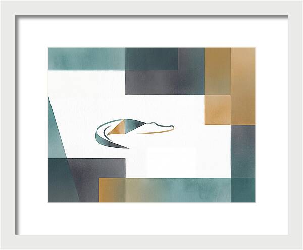 Crocodile In Abstract Harmony