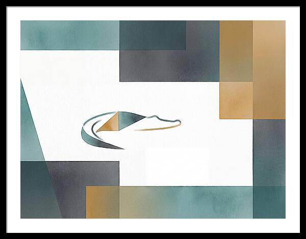 Crocodile In Abstract Harmony