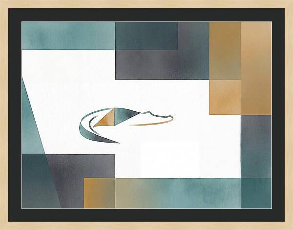 Crocodile In Abstract Harmony