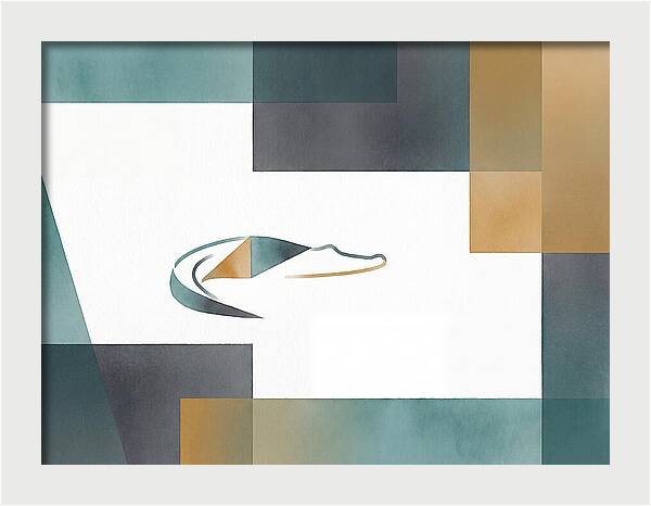 Crocodile In Abstract Harmony