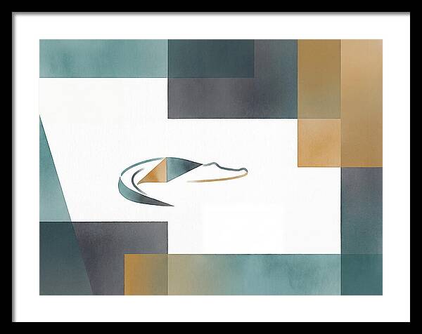 Crocodile In Abstract Harmony