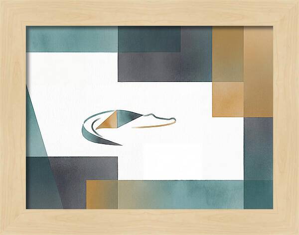 Crocodile In Abstract Harmony