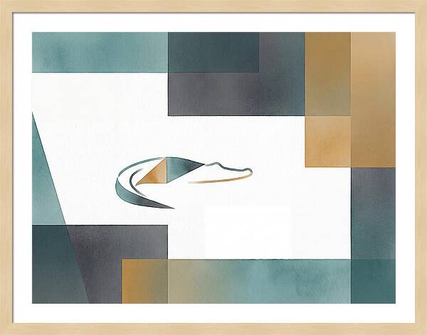 Crocodile In Abstract Harmony