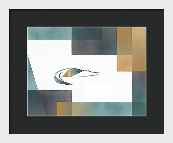 Crocodile In Abstract Harmony