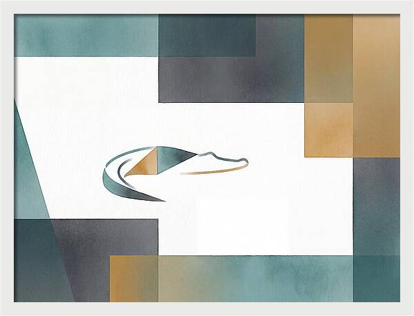 Crocodile In Abstract Harmony
