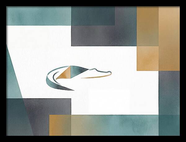 Crocodile In Abstract Harmony