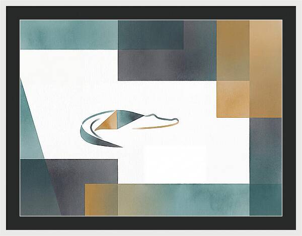 Crocodile In Abstract Harmony
