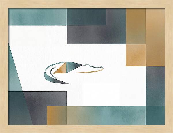 Crocodile In Abstract Harmony