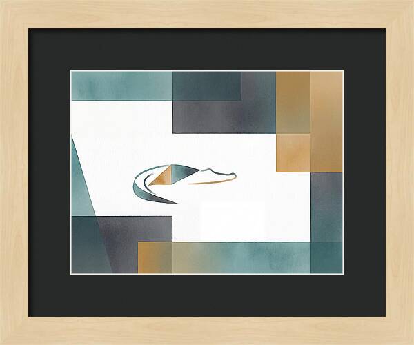 Crocodile In Abstract Harmony