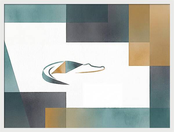 Crocodile In Abstract Harmony