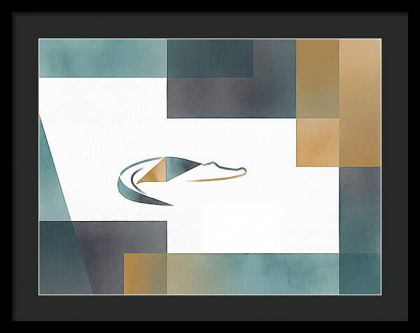 Crocodile In Abstract Harmony