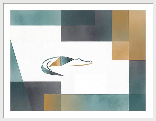Crocodile In Abstract Harmony