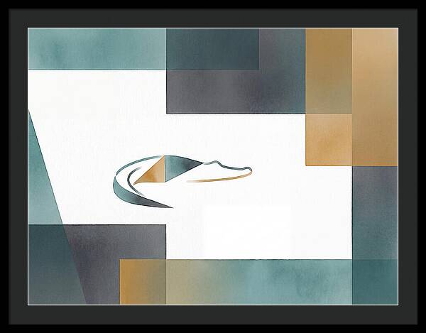 Crocodile In Abstract Harmony