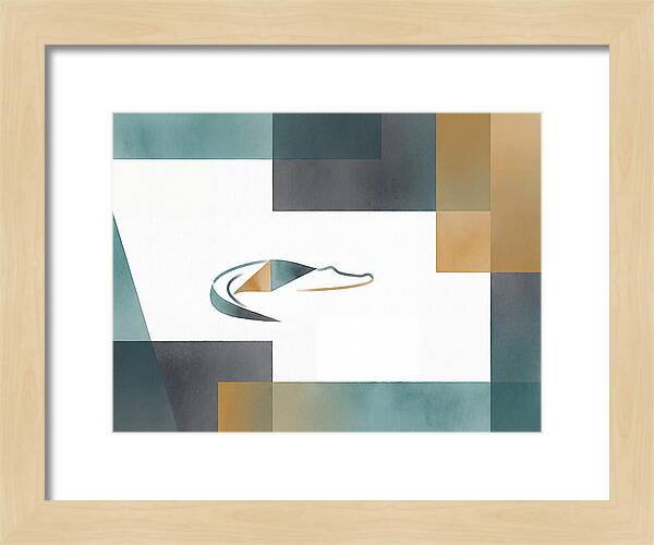 Crocodile In Abstract Harmony