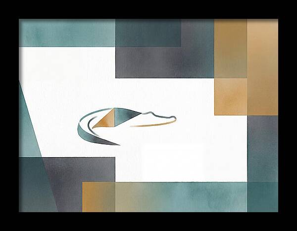 Crocodile In Abstract Harmony