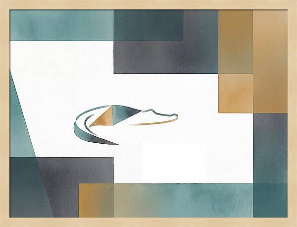 Crocodile In Abstract Harmony