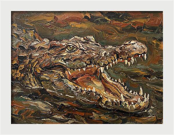 Crocodile In Bold Colors