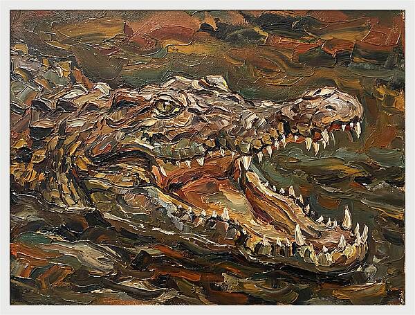 Crocodile In Bold Colors