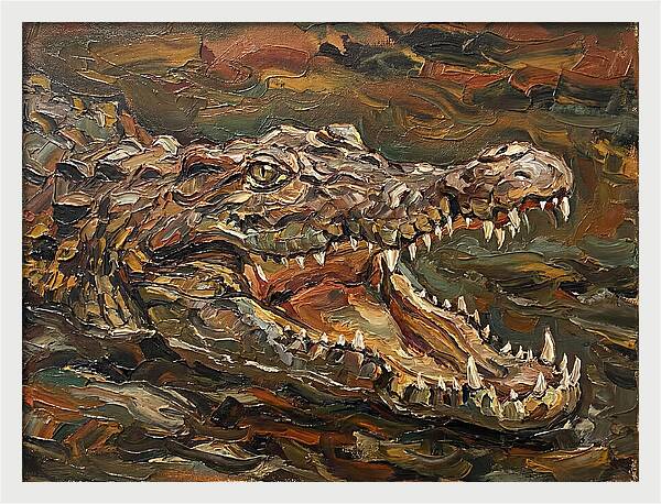 Crocodile In Bold Colors