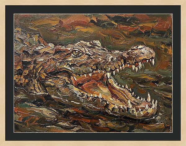 Crocodile In Bold Colors