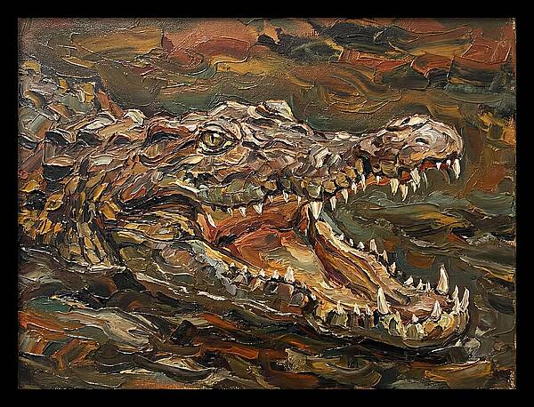 Crocodile In Bold Colors