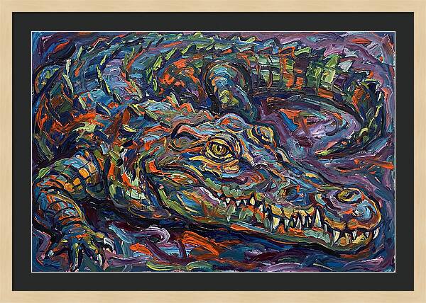 Crocodile In Expressionist Style