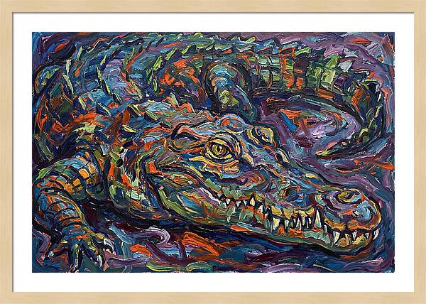 Crocodile In Expressionist Style