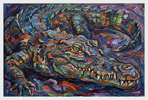 Crocodile In Expressionist Style