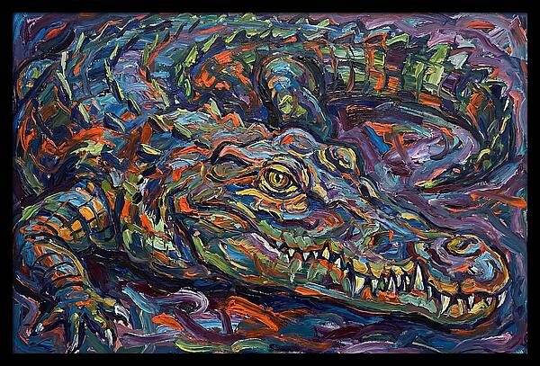 Crocodile In Expressionist Style