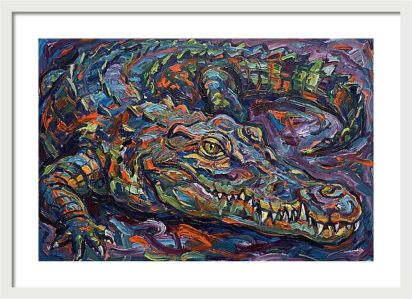 Crocodile In Expressionist Style