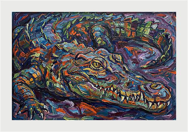 Crocodile In Expressionist Style