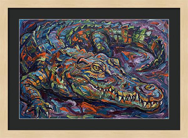 Crocodile In Expressionist Style