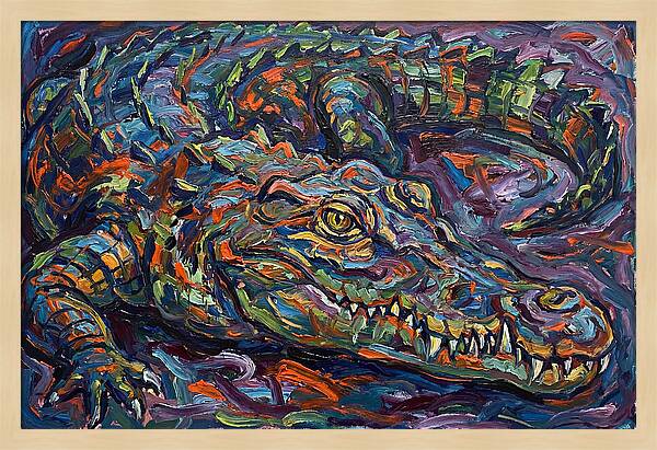 Crocodile In Expressionist Style