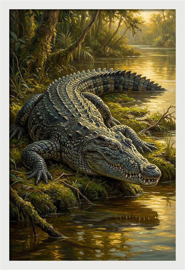 Crocodile In Serene Waters