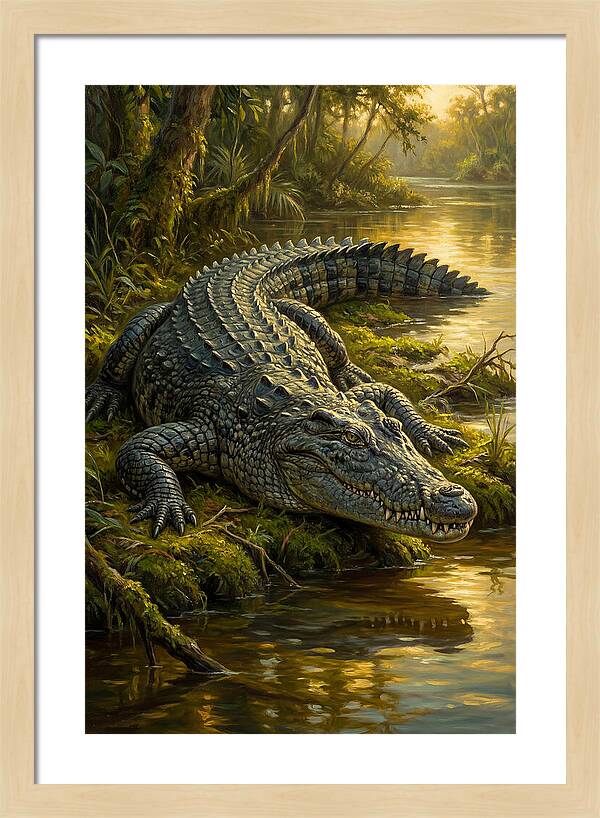 Crocodile In Serene Waters