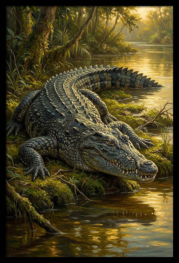 Crocodile In Serene Waters