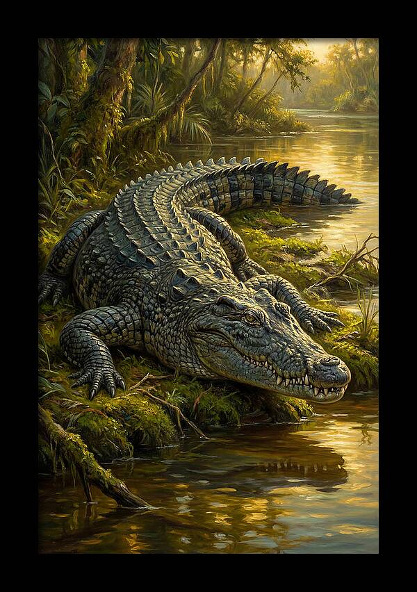 Crocodile In Serene Waters