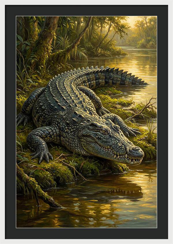 Crocodile In Serene Waters