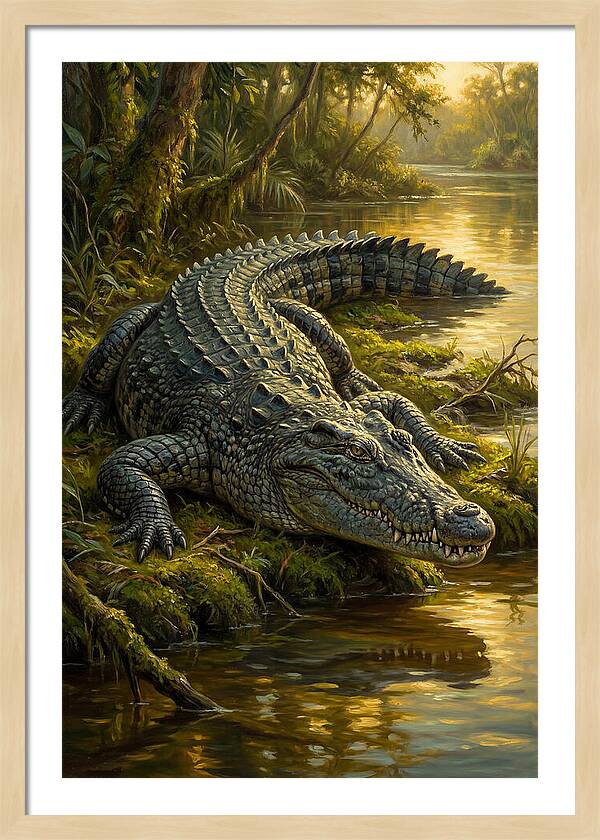 Crocodile In Serene Waters