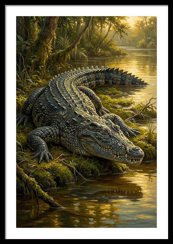 Crocodile In Serene Waters