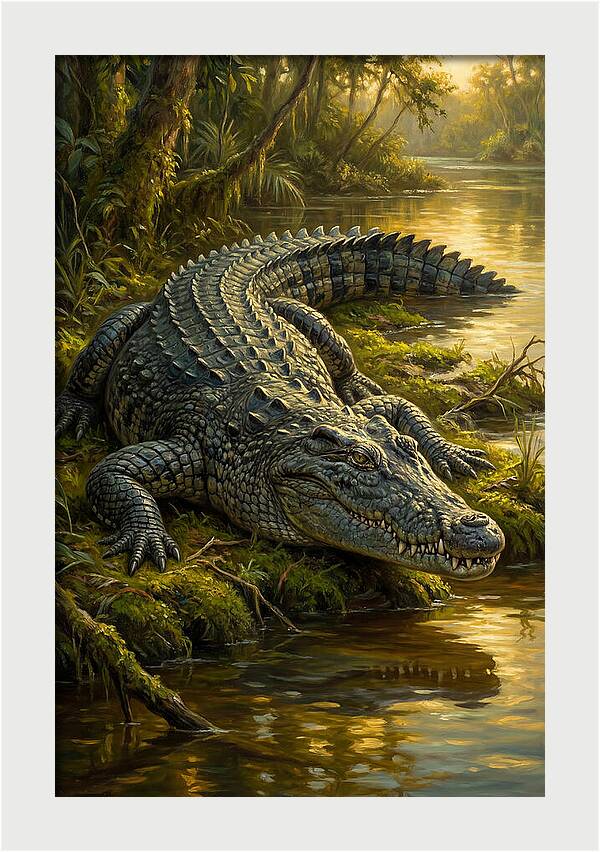 Crocodile In Serene Waters