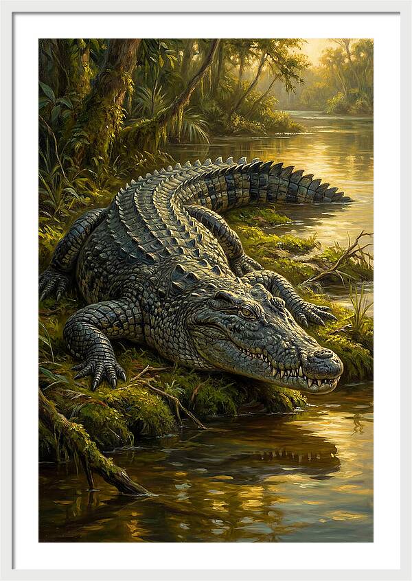 Crocodile In Serene Waters