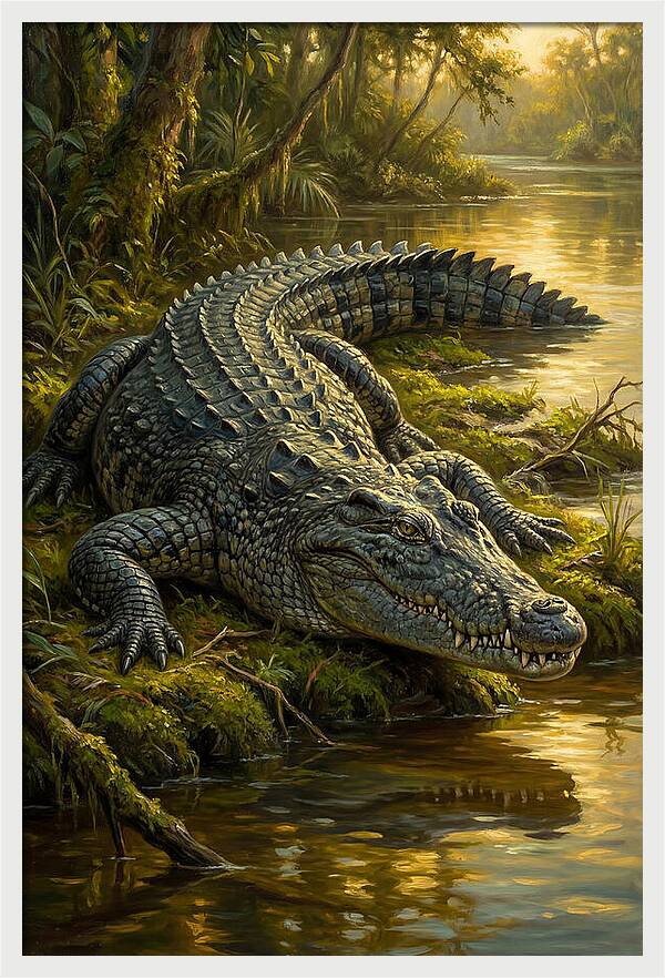 Crocodile In Serene Waters