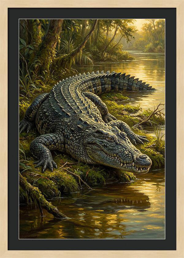 Crocodile In Serene Waters