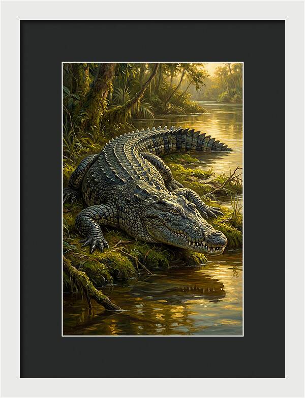 Crocodile In Serene Waters