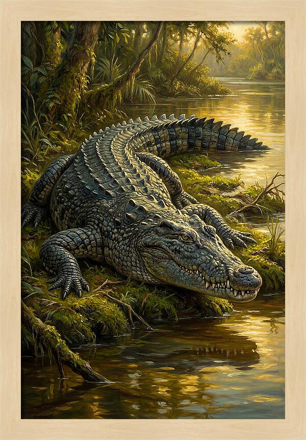 Crocodile In Serene Waters
